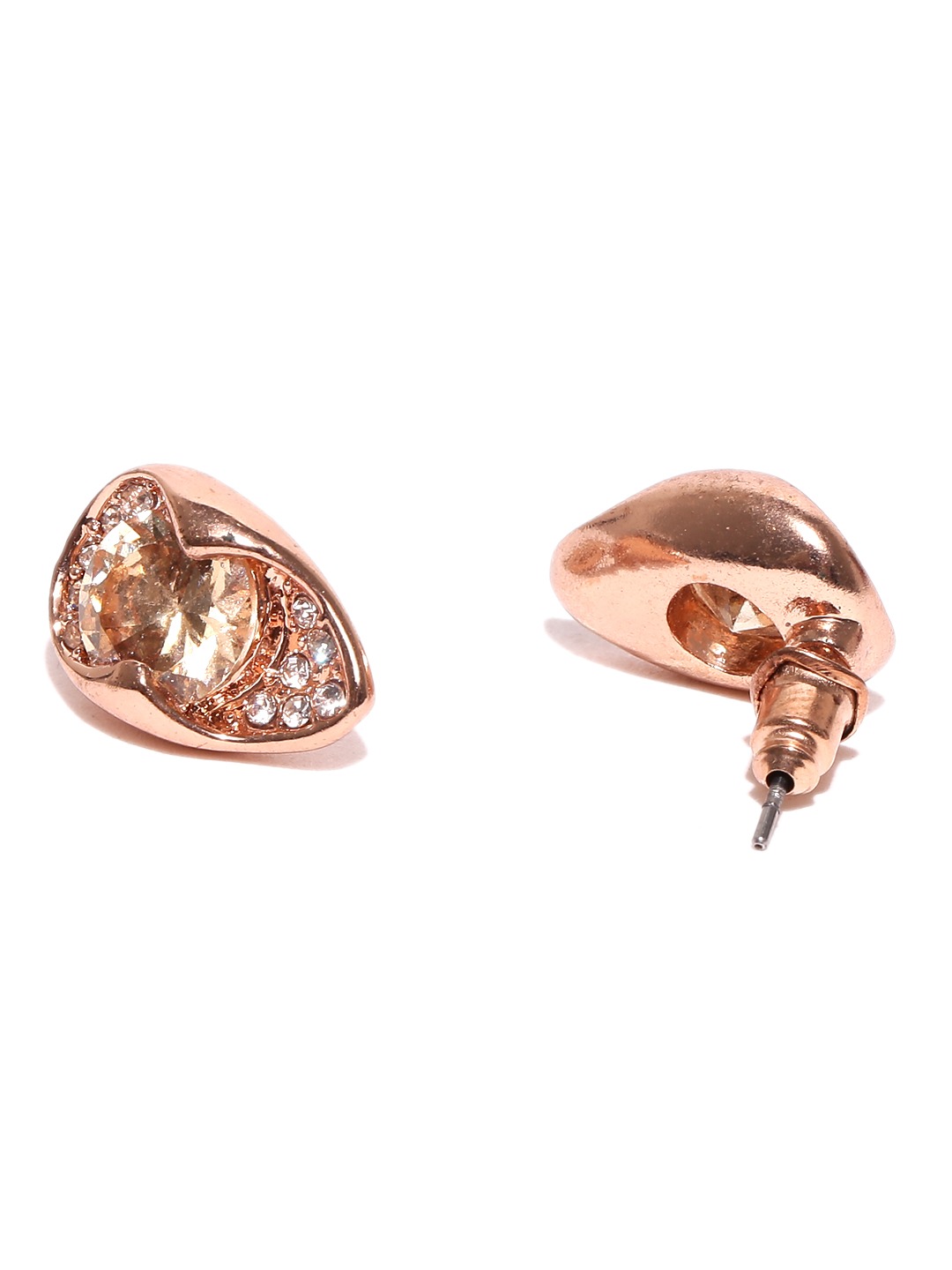 YouBella Rose Gold-Toned Stone-Studded Jewellery Set